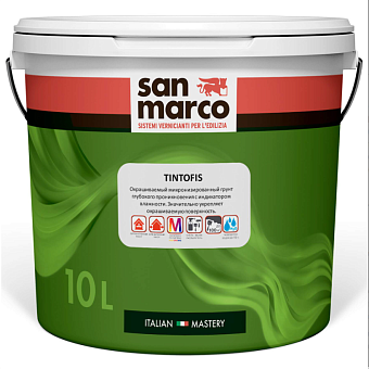 SAN MARCO, TINTOFIS, Колеруемый микронизированный грунт глубокого проникновения, 10л